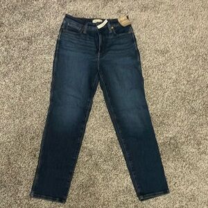 NWT Madewell Curvy Stovepipe Jeans Dark Auraria Wash